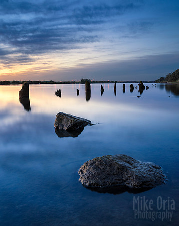 Pilings at Twilight
